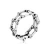 Open Ring for Men, Assorted Silver-Tone and Black Skull, Snake, Feather and Textured Band Designs