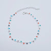Tassel Anklets for Women, Alloy Designs with Star, Colored Bead and Pearl-Style Detail Options - (silver) color beads tassel anklet