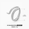 Snake Ring, Stainless Steel with Textured or Polished Finish, Gold-Tone or Silver-Tone, 25 Styles