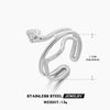 Snake Ring, Stainless Steel with Textured or Polished Finish, Gold-Tone or Silver-Tone, 25 Styles