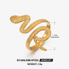 Snake Ring, Stainless Steel with Textured or Polished Finish, Gold-Tone or Silver-Tone, 25 Styles