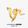 Snake Ring, Stainless Steel with Textured or Polished Finish, Gold-Tone or Silver-Tone, 25 Styles