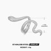 Snake Ring, Stainless Steel with Textured or Polished Finish, Gold-Tone or Silver-Tone, 25 Styles