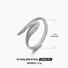 Snake Ring, Stainless Steel with Textured or Polished Finish, Gold-Tone or Silver-Tone, 25 Styles