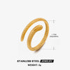 Snake Ring, Stainless Steel with Textured or Polished Finish, Gold-Tone or Silver-Tone, 25 Styles