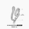 Snake Ring, Stainless Steel with Textured or Polished Finish, Gold-Tone or Silver-Tone, 25 Styles