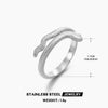 Snake Ring, Stainless Steel with Textured or Polished Finish, Gold-Tone or Silver-Tone, 25 Styles