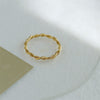 Twist Stacking Ring for Women, Slim Gold-Tone Rope-Detail Band, Sizes 5-10