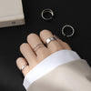 Open Ring for Women, Silver-Tone Plain, Chain-Link and Double-Loop Band Designs