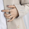 Open Ring for Women, Silver-Tone Plain, Chain-Link and Double-Loop Band Designs