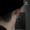 Mobius Hoop Earrings, Twisted Copper Design in Silver-Tone or Black Finish, One Pair - Product view 2