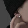 Mobius Hoop Earrings, Twisted Copper Design in Silver-Tone or Black Finish, One Pair - Product view 3