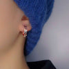 Mobius Hoop Earrings, Twisted Copper Design in Silver-Tone or Black Finish, One Pair - Product view 4