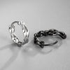 Mobius Hoop Earrings, Twisted Copper Design in Silver-Tone or Black Finish, One Pair - Product view 5