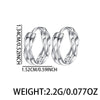 Mobius Hoop Earrings, Twisted Copper Design in Silver-Tone or Black Finish, One Pair - Product view 6