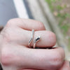 Snake Ring, Silver-Tone Copper with Textured Scales, Adjustable Open Band