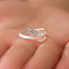 Snake Ring, Silver-Tone Copper with Textured Scales, Adjustable Open Band