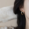 Slim Circle Hoop Earrings for Women, Minimalist Round Design in Gold-Tone or Silver-Tone Finish - Product view 1
