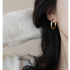 Slim Circle Hoop Earrings for Women, Minimalist Round Design in Gold-Tone or Silver-Tone Finish - Gold full-body sterling silver
