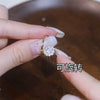 Rotating Hoop Earrings for Women, Gold-Tone Copper Design with Sparkling Zircon Accents - Product view 5