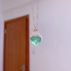 Heart Pendant Necklace for Women, Sun and Moon Motifs on a Silver-Tone O-Chain - Product view 5