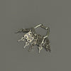 Miniature Key Charm Keychain, Antique Silver-Tone Alloy with Large Ring and Multiple Key Pendants