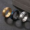 Cross Pattern Band Ring, Stainless Steel, Silver-Tone, Gold-Tone or Black, Sizes 7-12