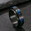 Cross Pattern Band Ring, Stainless Steel, Silver-Tone, Gold-Tone or Black, Sizes 7-12