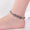 Magnetic Beaded Anklet or Bracelet, Black Stone-Style Beads in Three Design Options - Product view 4
