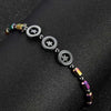 Magnetic Beaded Anklet or Bracelet, Black Stone-Style Beads in Three Design Options - Product view 5