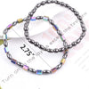 Magnetic Beaded Anklet or Bracelet, Black Stone-Style Beads in Three Design Options - Product view 6