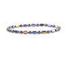 Magnetic Beaded Anklet or Bracelet, Black Stone-Style Beads in Three Design Options - B