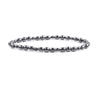 Magnetic Beaded Anklet or Bracelet, Black Stone-Style Beads in Three Design Options - C