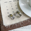 Vintage-Style Open Ring, Silver-Tone Band with Gold-Tone Eye or Cross Design