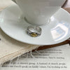 Vintage-Style Open Ring, Silver-Tone Band with Gold-Tone Eye or Cross Design
