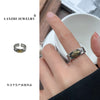 Vintage-Style Open Ring, Silver-Tone Band with Gold-Tone Eye or Cross Design