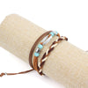 Multi-Layer Woven Bracelet, Mixed-Material Bands with Shell Detail and Vintage-Inspired Design - Product view 5