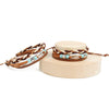 Multi-Layer Woven Bracelet, Mixed-Material Bands with Shell Detail and Vintage-Inspired Design - Product view 6
