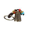 Engraved Bell Pendant, Antique Brass, 3.3cm, Bell Only or Cord and Keyring Options