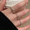 Open Rings for Women, Silver-Tone Alloy Bands in Assorted Geometric Designs - Product view 3