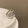 Open Rings for Women, Silver-Tone Alloy Bands in Assorted Geometric Designs - 0439