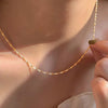 Adjustable Chain Necklaces for Women, Alloy Clavicle Chains with Geometric and Charm Design Options - YR-5067#2(35+5)