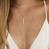 Adjustable Chain Necklaces for Women, Alloy Clavicle Chains with Geometric and Charm Design Options - 02gold