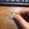 Coin-Motif Open Ring, Linked Round Cutout Band in Gold-Tone or Silver-Tone Finish