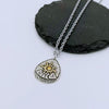 Sun and Moon Pendant, Vintage Distressed Design, Pendant Only or with 60 cm O-Chain - Pendant O-chain 60CM