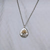 Sun and Moon Pendant, Vintage Distressed Design, Pendant Only or with 60 cm O-Chain - Product view 4
