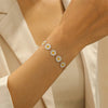 Daisy Bracelets and Necklaces for Women, Alloy Floral Chains in White or Multicolor Designs - White Flower Bracelet
