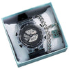 Dumbbell Bracelet, Die-Cast Metal Design with Square Plate Detail, Two Style Options - Product view 2