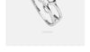 Double Band Ring, Silver-Tone Copper with Adjustable Opening, Twisted or Interlocking Design
