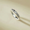 Patterned Ring for Women, Silver-Tone Copper Band with Textured Geometric Detail, Sizes 6-10 - Product view 2